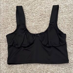 Black Cropped Tank Top